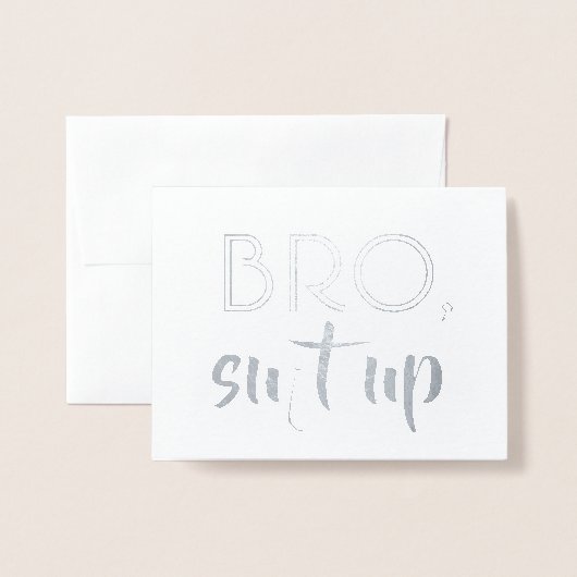 Vorschlag für einen lustigen Trauzeuge oder Trauze Folienkarte (Vorderseite mit Umschlag)