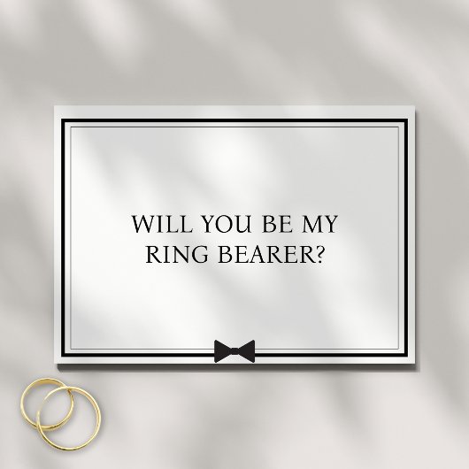 Vorschlag für einen Minimalistischen Ringträger de Karte