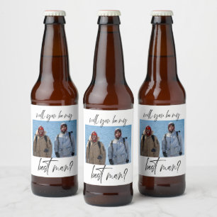 Vorschlag für einen Minimalistischen Trauzeuge Bierflaschenetikett