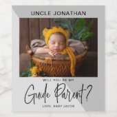 Vorschlag für einen modernen Grauen Führer Weinetikett (Einzelnes Label)