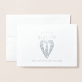 Vorschlag für einen Personalisierten Trauzeuge für Folienkarte (Vorderseite mit Umschlag)