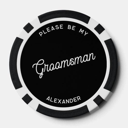 Vorschlag für einen personalisierten Trauzeuge Pokerchips (Rückseite)
