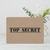 Vorschlag für einen "Top Secret Trauzeuge" oder ei Einladung (Stehend Vorderseite)