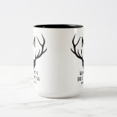 Vorschlag für einen Trauzeuge für rustikale Monogr Zweifarbige Tasse (Mittel)