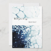 Vorschlag für einen Trauzeuge mit blauem Schiff Einladung (Vorderseite)