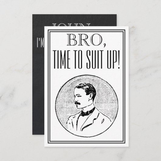 Vorschlag für einen Trauzeuge oder einen Trauzeuge Einladung (Vorne/Hinten)