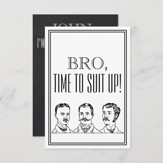 Vorschlag für einen Trauzeuge oder einen Trauzeuge Einladung (Vorne/Hinten)