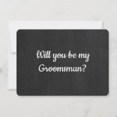 Vorschlag für einen Trauzeuge Personalisierte Kart Einladung (Rückseite)
