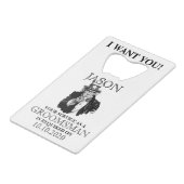 Vorschlag für einen Trauzeuge von Trauzeuge, außer Geldbeutel Flaschenöffner (Rückseite Schrägansicht)