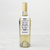 Vorschlag für Funny Trauzeugen | Vorschlag für Tra Flaschenanhänger (Auf Flasche)