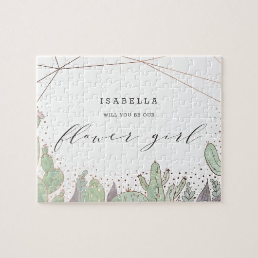 Vorschlag für geometrische Blumenkaktus und Sukkul Puzzle (Horizontal)