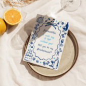 Vorschlag für handgeschriebene Champagne Bridesmai Einladung