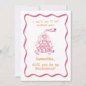 Vorschlag für handgeschriebenen Champagner Tower B Einladung (Vorderseite)