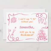 Vorschlag für handgeschriebenen Champagner Tower B Einladung (Vorderseite)