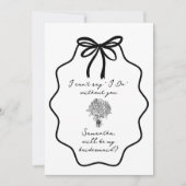 Vorschlag für Handgezeichnete Bow Floral Bridesmai Einladung (Vorderseite)