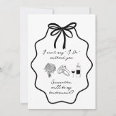 Vorschlag für Handgezeichnete Bow Floral Bridesmai Einladung (Vorderseite)