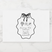Vorschlag für Handgezeichnete Bow Floral Bridesmai Schaumweinetikett (Einzelnes Label)