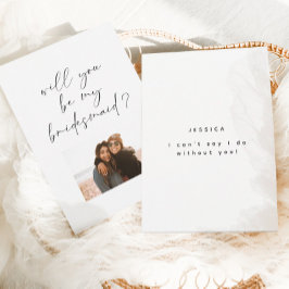 Vorschlag für Minimalistisches Foto Bridesmaid Einladung