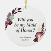 Vorschlag für personalisierte Trauzeugin Bridesmai Keramik Ornament (Vorne)