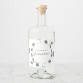 Vorschlag für Trauzeugen von Eukalyptus und Grünpf Alkoholflaschenetikett (Vorderseite)