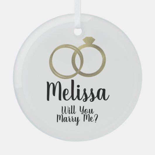 Vorschlag Ornament - Heiraten Sie mich Ring (Vorderseite)