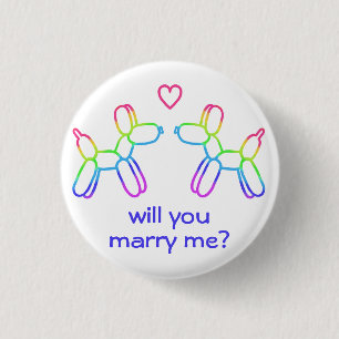 Vorschlag Rainbow Balloon Hunde in Liebe Button