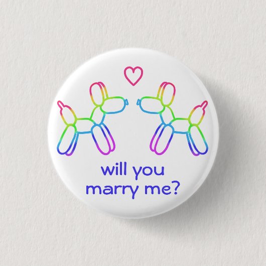 Vorschlag Rainbow Balloon Hunde in Liebe Button (Vorderseite)