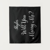 Vorschlag Unterschrift Schwarz-weiß werden Sie mic Wandteppich (Vorderseite)