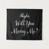 Vorschlag Unterschrift Schwarz-weiß werden Sie mic Wandteppich (Vorderseite (Horizontal))