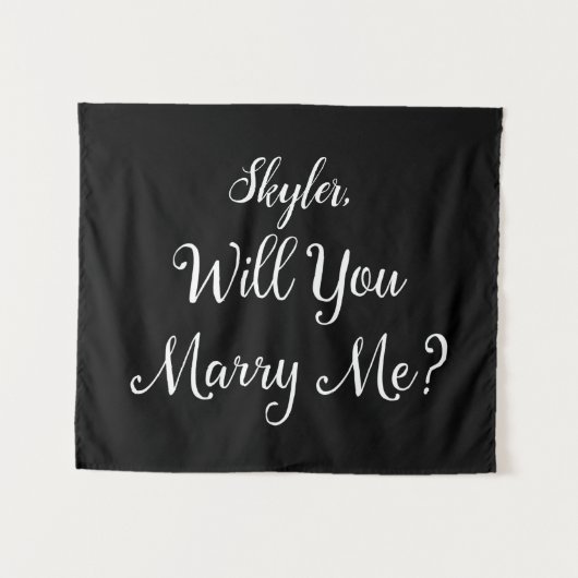 Vorschlag Unterschrift Schwarz-weiß werden Sie mic Wandteppich (Vorderseite (Horizontal))