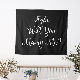 Vorschlag Unterschrift Schwarz-weiß werden Sie mic Wandteppich