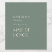 Vorschlag von Autumn Boho Deko Sage Green Trauzeug Weinetikett (Einzelnes Label)