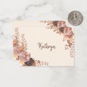 Vorschlag von Boho Rose Bridesmaid Mitteilungskarte (Vorderseite/Rückseite Beispiel)