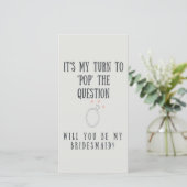 Vorschlag von Bridesmaid | Einladung von Bridesmai (Stehend Vorderseite)