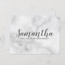 Vorschlag von Bridesmaid | Elegant Marble Script Einladung