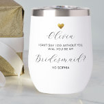 Vorschlag von Bridesmaid, Goldenes Herz, Personali<br><div class="desc">Super lustige Brautjungfrau Geschenk - so einzigartig und besonders. Ein perfekter Schuster für Wein, Kaffee oder fast jedes Getränk. Das Design zeichnet sich durch ein goldenes Imitat und 4 Zeilen Text aus - so einfach zu anpassen. Verändern Sie die Braut einfach in die Trauzeugin. Das ist wirklich ein Geschenk, dass...</div>
