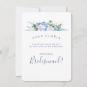 Vorschlag von Dusty Blue Floral Greenery Bridesmai Einladung (Vorderseite)