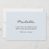 Vorschlag von Dusty Blue Mauve Rose Slate Bridesma Einladung (Rückseite)