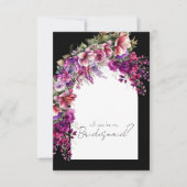 Vorschlag von Fuchsia Lavender Floral Arch Bridesm Einladung (Vorderseite)