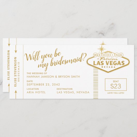 Vorschlag von Las Vegas Hochzeit in Urlaubsort Bri (Vorne/Hinten)