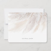 Vorschlag von Pampas Grass Greenery Bridesmaid Einladung (Rückseite)