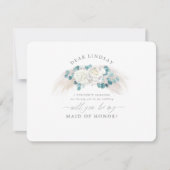 Vorschlag von Pampas Grass Greenery Bridesmaid Einladung (Vorderseite)