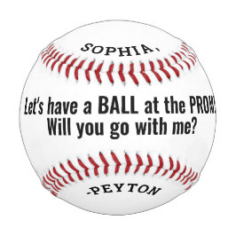 Vorschlag von Prom oder HOCO Niedlich Lächeln Vors Baseball
