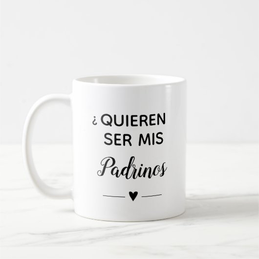 Vorschlag von Quieren Ser Mis Padrinos GodElterns Kaffeetasse (Links)
