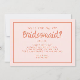 Vorschlag von Retro Pink & Red Handwriting Bridesm Einladung