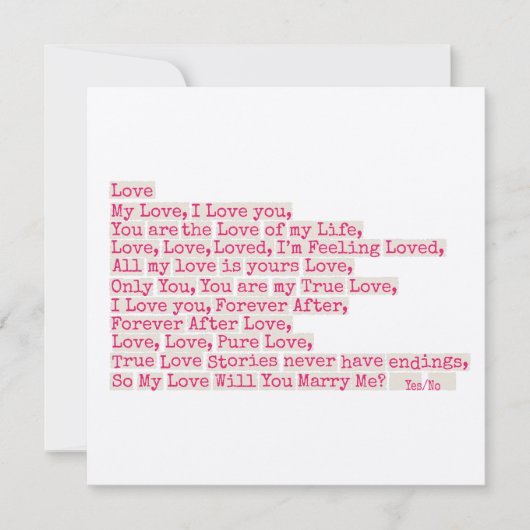 Vorschlag/Wird ich von U heiraten? (Vorderseite)