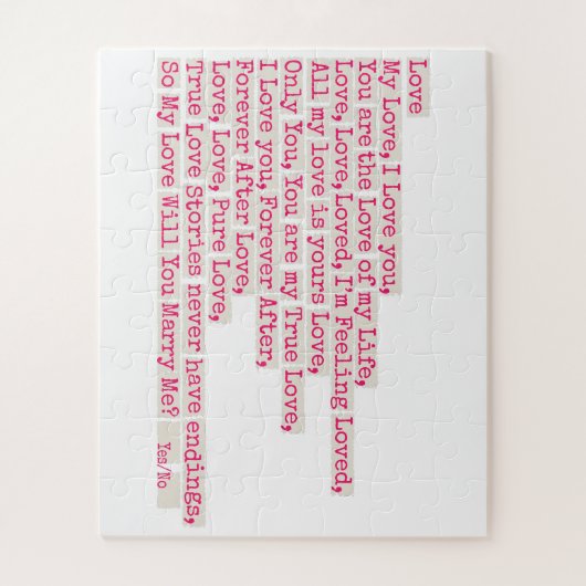 Vorschlag/Wird ich von U heiraten? Puzzle (Vertikal)