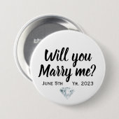 Vorschlag wird mich heiraten button (Vorne & Hinten)