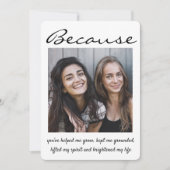 Vorschlag zu Text 2 Foto Bridesmaid-Trauzeugin Einladung (Vorderseite)