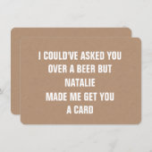 Vorschlag zum Trauzeuge "Personalisiert Card Funny Einladung (Vorne/Hinten)